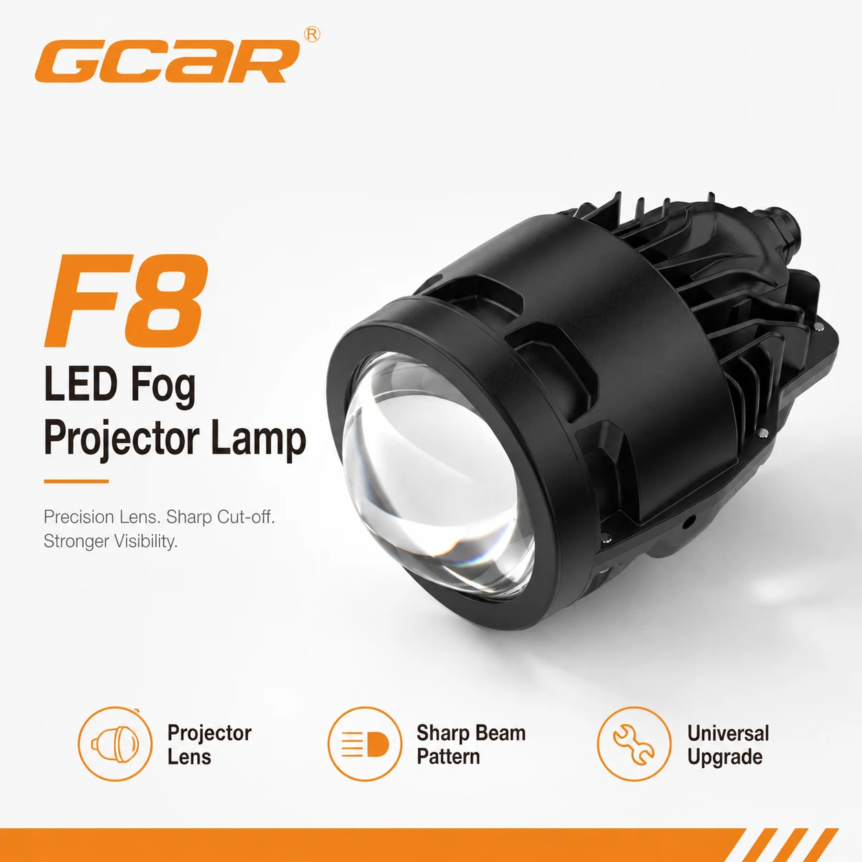 GCAR F8 automotive LED projector light
