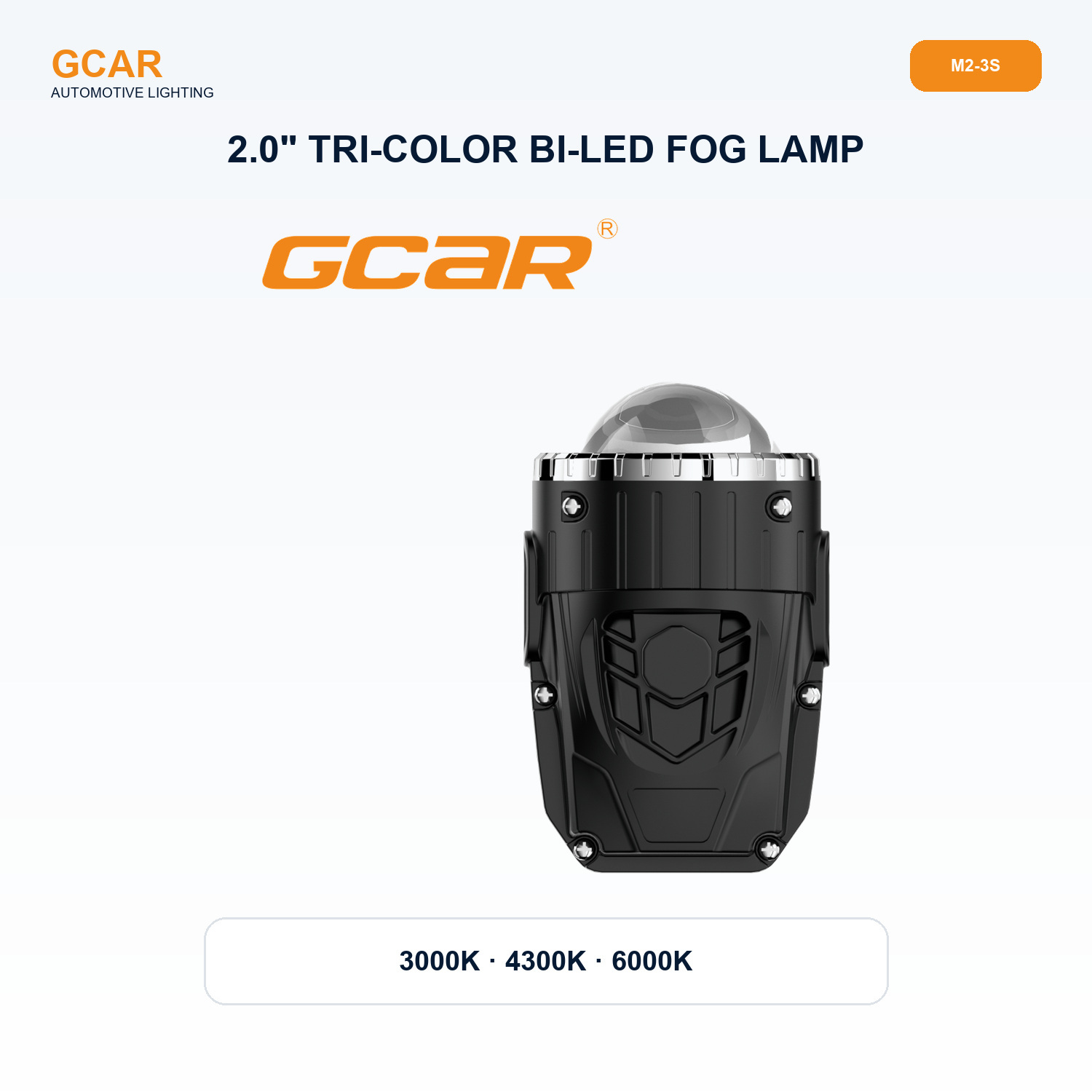 GCAR M2-3S Tri-color projector with active fan cooling